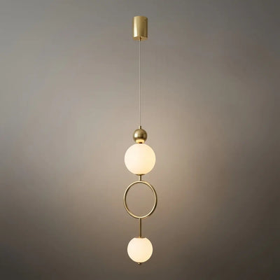 Minimalist Pendant Light — Iron & Glass Gold&White / Silver&White