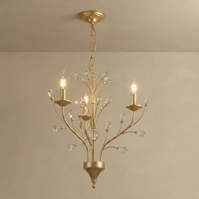 Elegant Branch Chandelier – Gold Crystal for Living Room / Dining Room