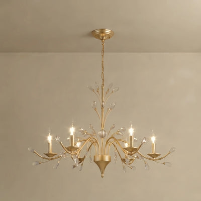 Chandelier – Gold Crystal for Living Room 
