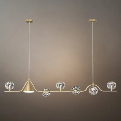 Modern Nordic Pendant Light — Brass & Glass Gold White