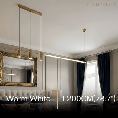 Modern Minimalist Pendant Light — Brass Gold