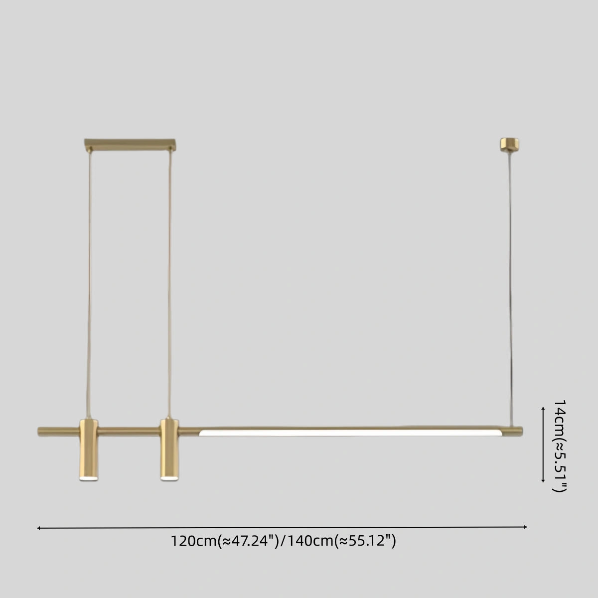 Modern Minimalist Pendant Light — Brass Gold
