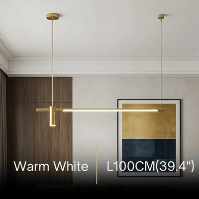 Modern Minimalist Pendant Light — Brass Gold