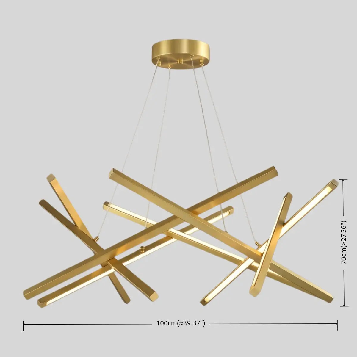 Minimalist Chandelier — Iron & Acrylic Black