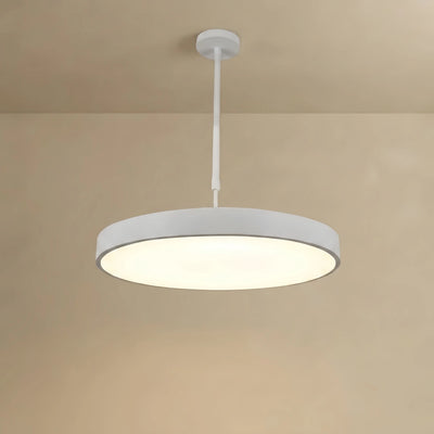 Arcato Modern Round Pendant Light -- Iron Acrylic Black or White 