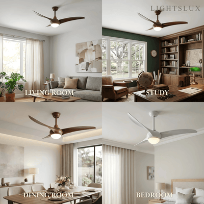 Zenno Modern Ceiling Fan Light 