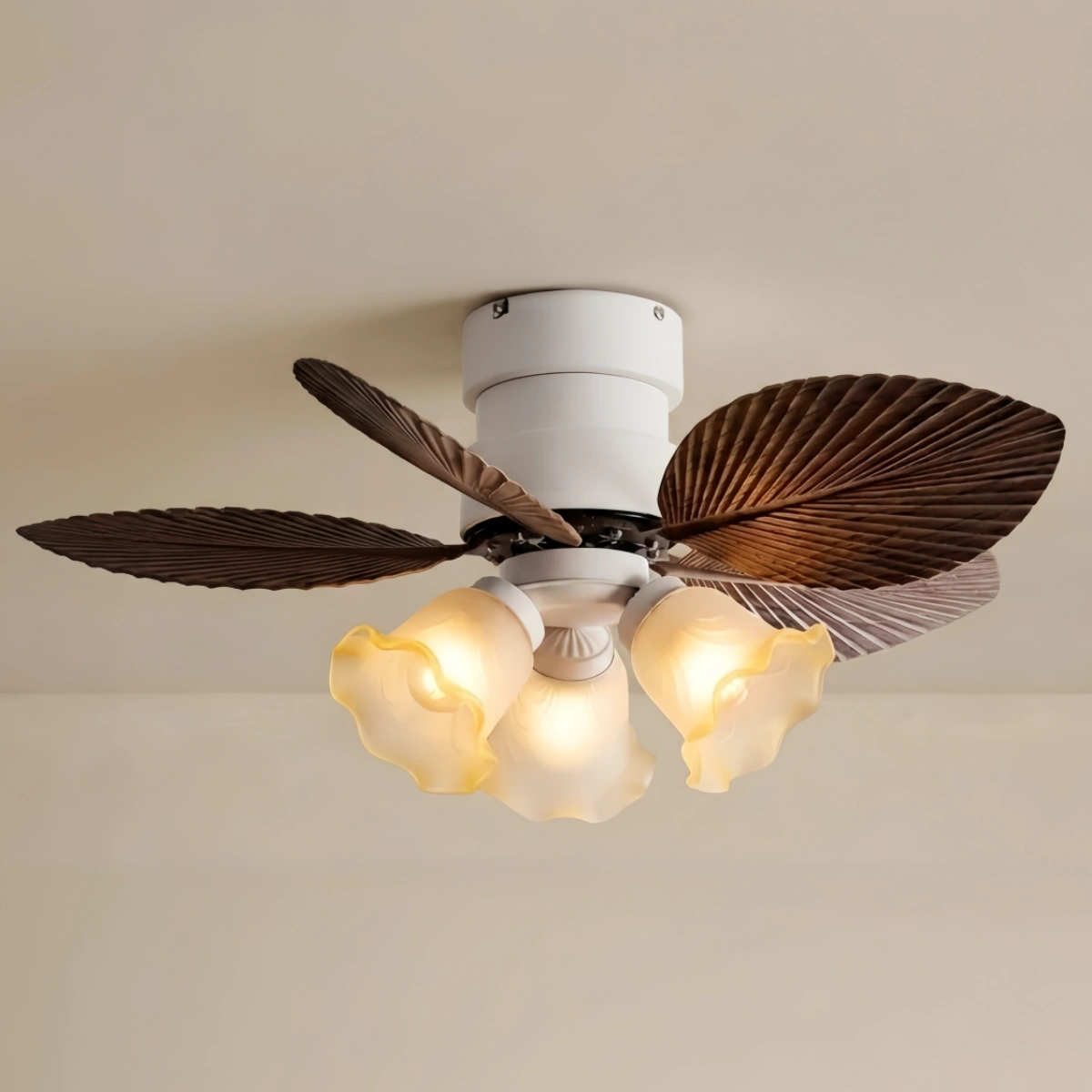 Modern_Low_Profile_Ceiling_Fan_Light_--_Fluted_ABS_Blades_with_Integrated_LED_for_Living_Room\
