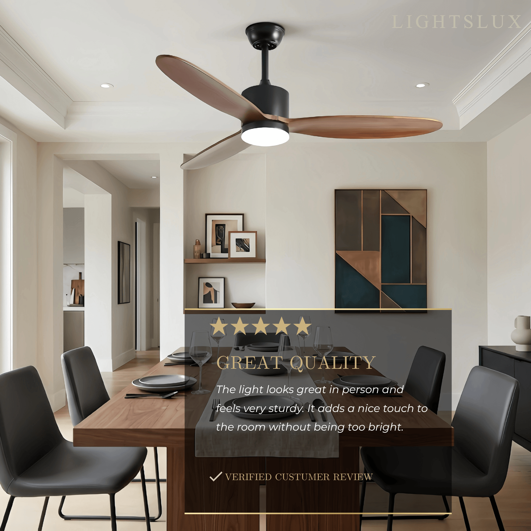 Vivara  Minimalist Ceiling Fan Light