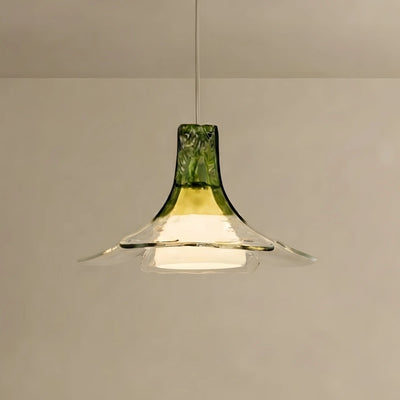 Modern_Flower_Glass_Pendant_Light_--_White_Green_Smoked_for_Bedroom