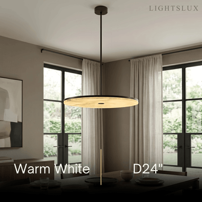 Alba Modern Alabaster Disc Pendant Light