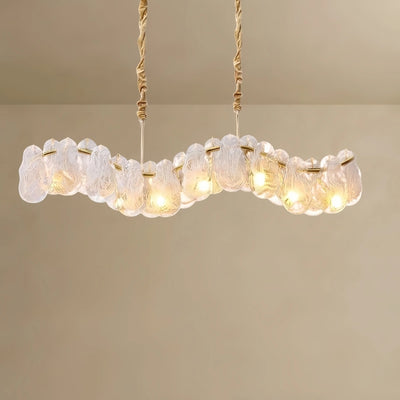  Linear Chandelier – Gold Frame for Dining Room