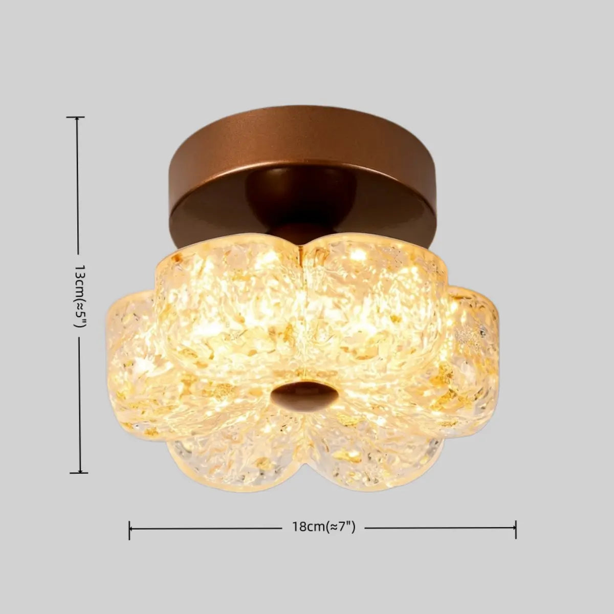 Vivara Modern Flush Mount Ceiling Light -- Metal & Resin Floral for Hallway Bathroom