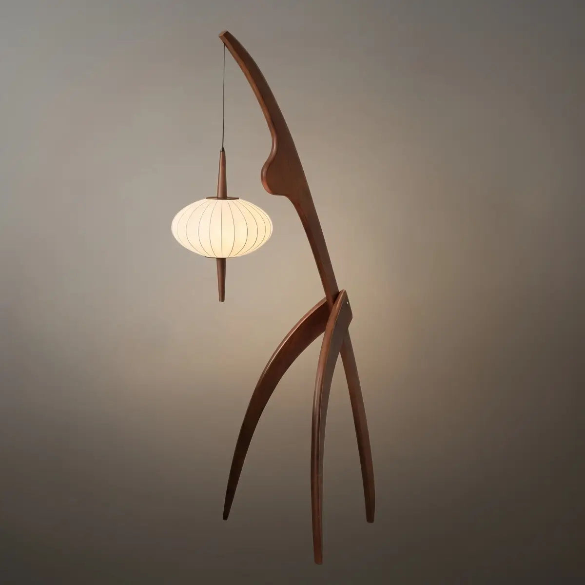 Zenno Mid-Century Modern Tripod Floor Lamp – Fabric