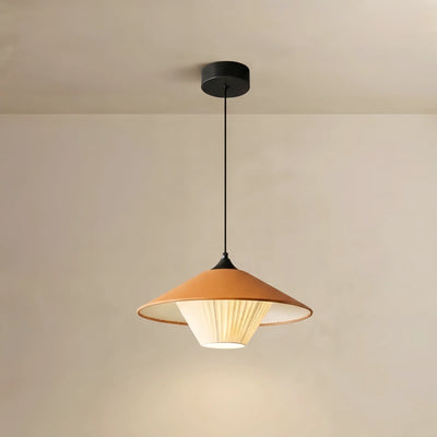 Zenno Wabi-sabi Cone Pendant Light -- Leather for Bedroom/Dining Room/Hallway