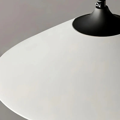 Modern Cone Pendant Light -- Leather Orange