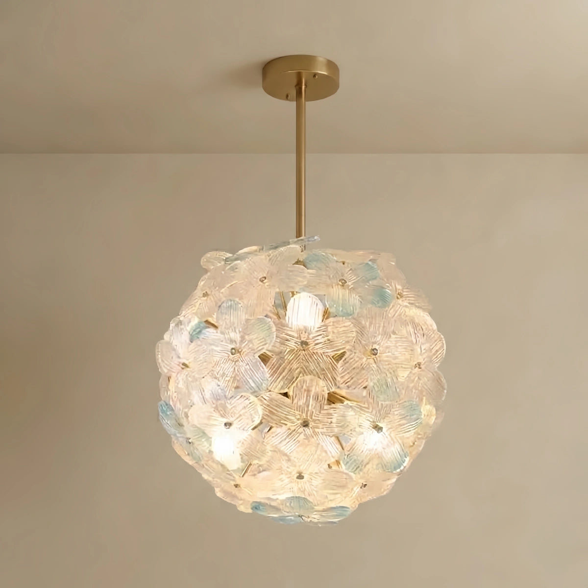 Vetro Art Deco Glass Orb Chandelier --  Green for Bedroom Dining Room
