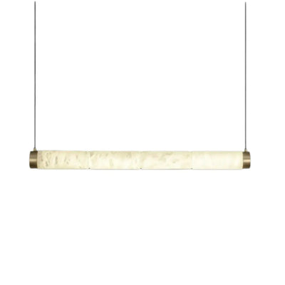 Alba Modern Alabaster Pendant Light – Brass & White