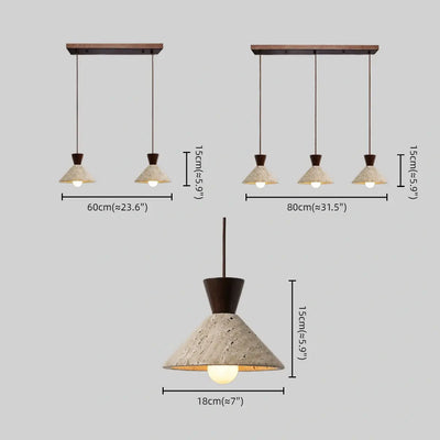Strata Modern Travertine Pendant Lamp