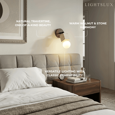 Strata Natural Travertine Pendant Light