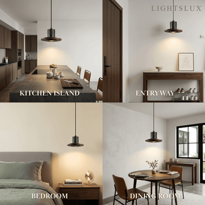 Strata Minimalist Travertine Pendant Light 