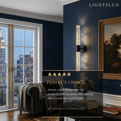 Lunara Modern Wall Lamp -- Iron & PVC Gold for Hallway