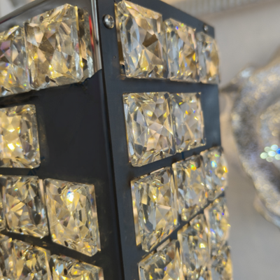 Excelis Modern Crystal Floor Lamp --Chrome for Living Room