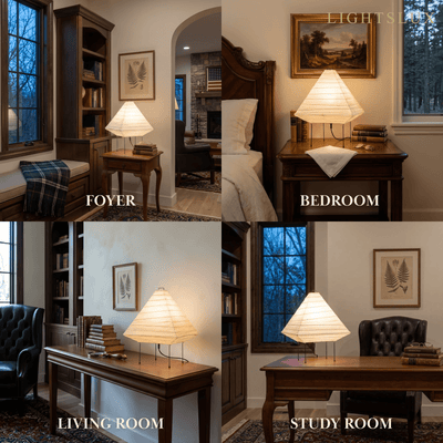 Japanese Lantern Table Lamp--White Paper 