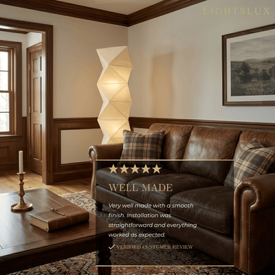 Zenno Wabi-Sabi Minimalist Origami Floor Lamp
