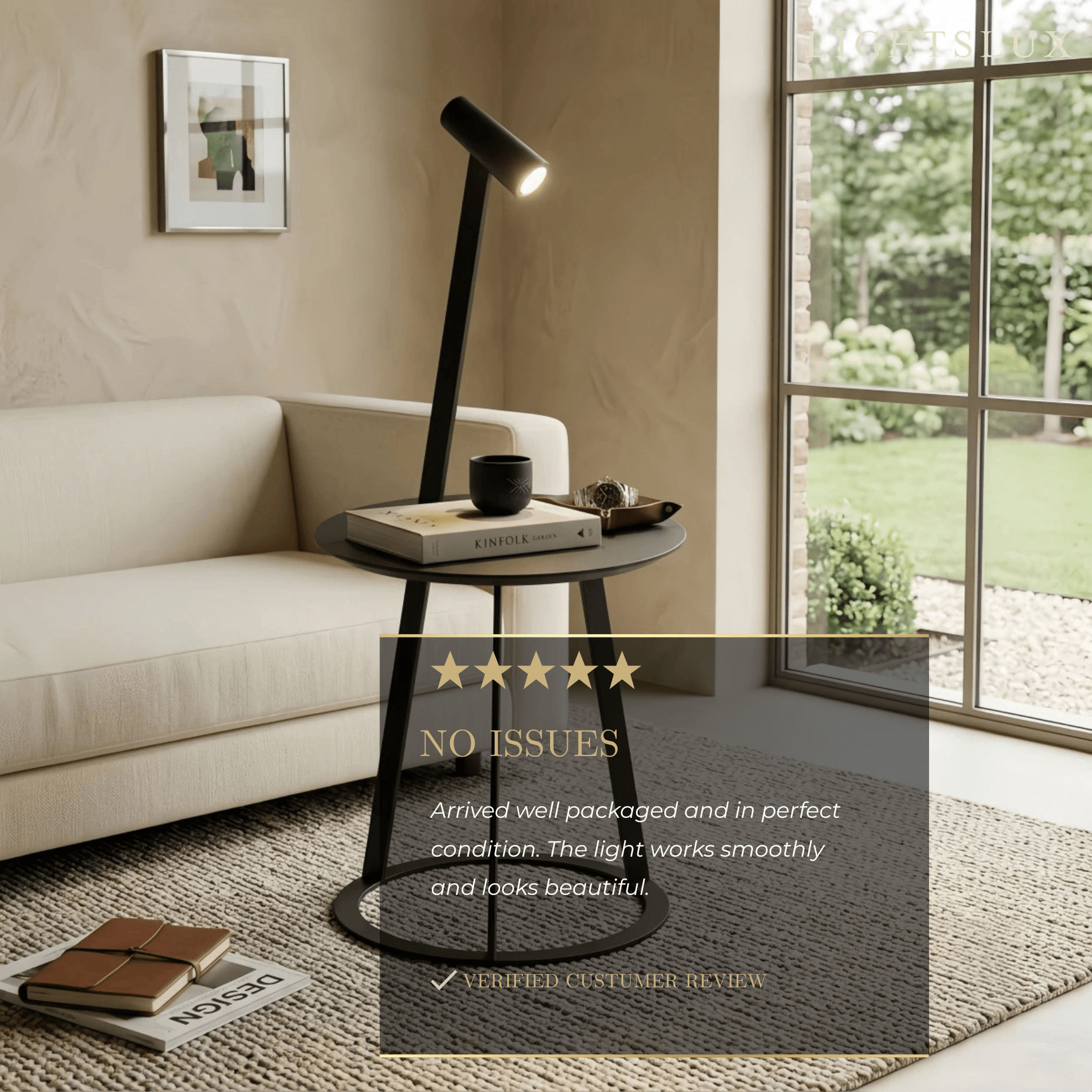 Modern Minimalist Floor Lamp -- Metal & Wood  for Living Room