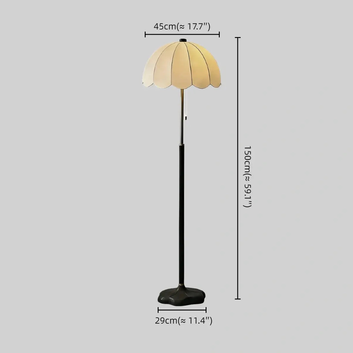 NWL011Irondale Vintage Petal Pleated Floor Lamp --Living Room1