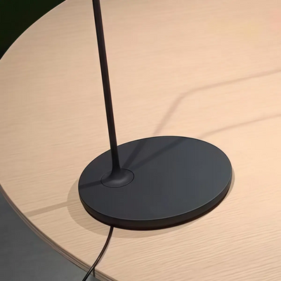 Arcato Minimalist Metal Table Lamp -- Black for Desk & Bedroom Detail