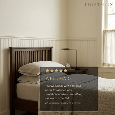 Minimalist Metal Table Lamp -- Black for Bedroom
