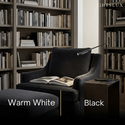 Arcato Minimalist Metal Table Lamp -- Black for Reading
