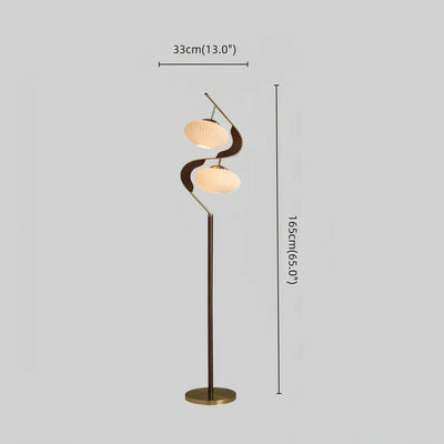 Velora Art Deco Floor Lamp-- Glass Metal for Entryway