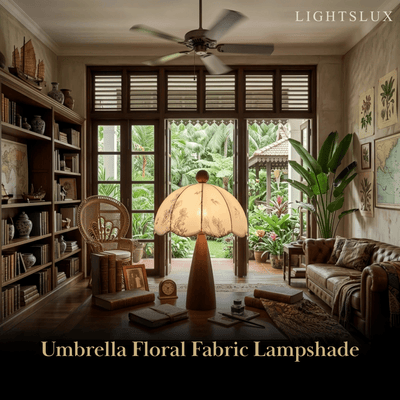 Lunara Modern Table Lamp--Oak Wood for Living Room