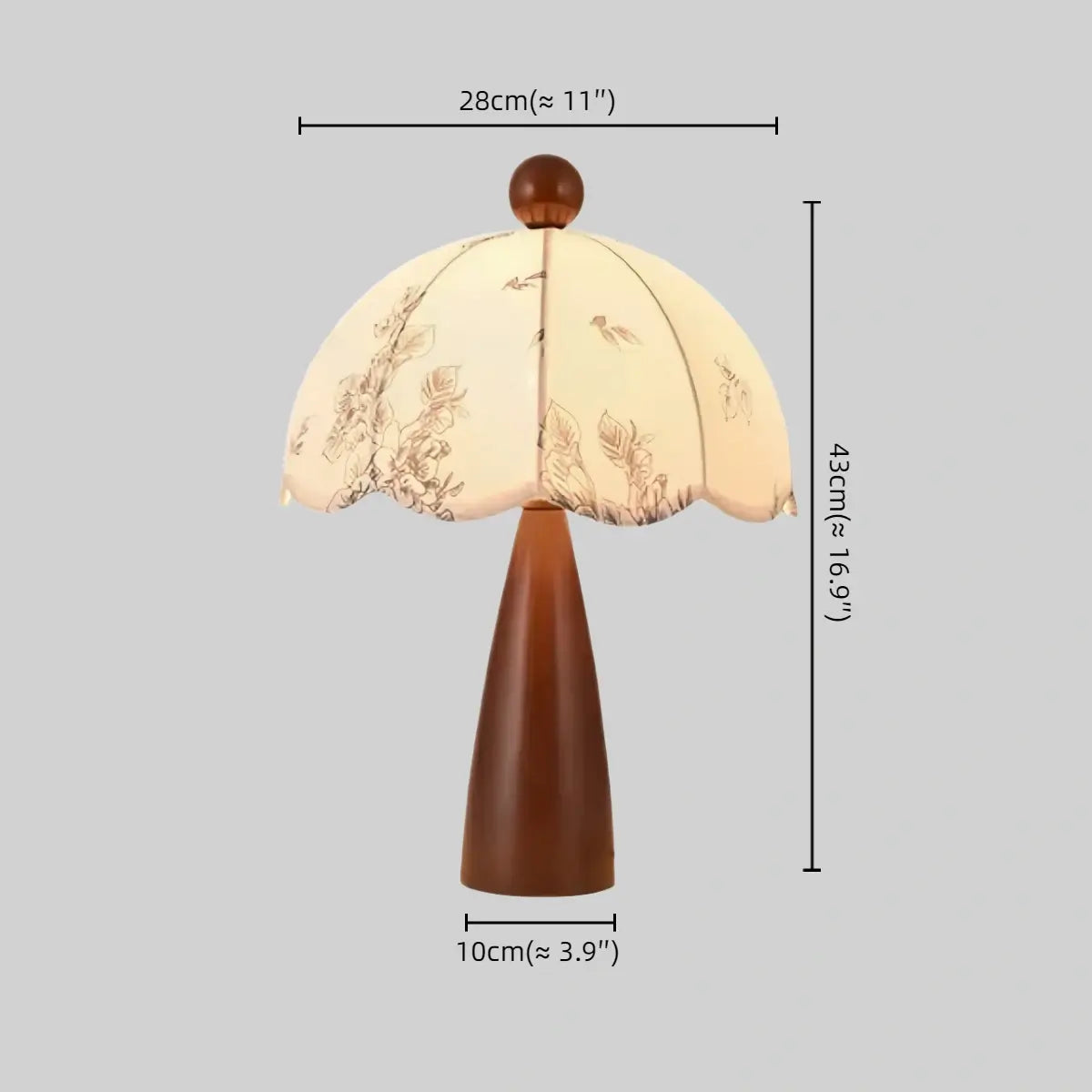 Lunara Table Lamp--Oak Wood & Elastic Fabric for Dining Room
