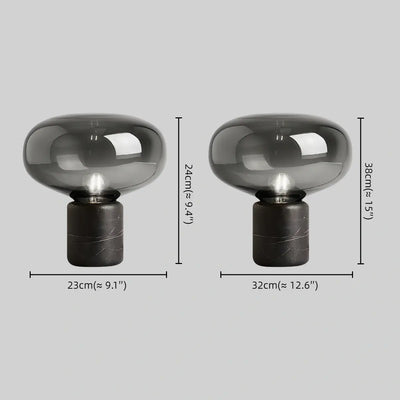 Vetro Table Lamp – Smoke Grey or Amber for Living Room