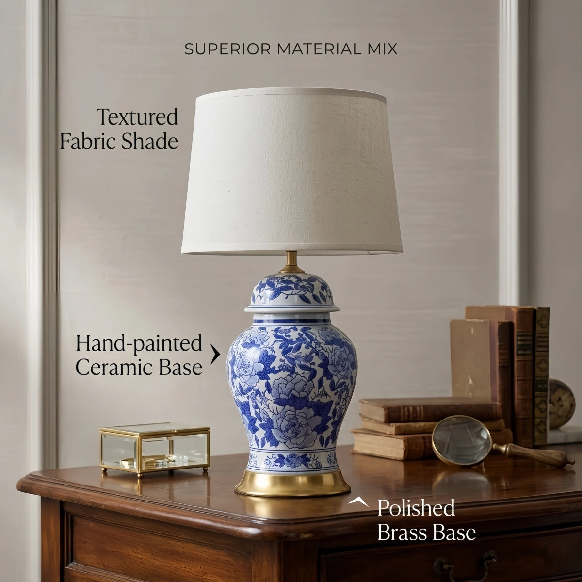 Irondale Vintage Table Lamp--Ceramics & Metal for Dining Room