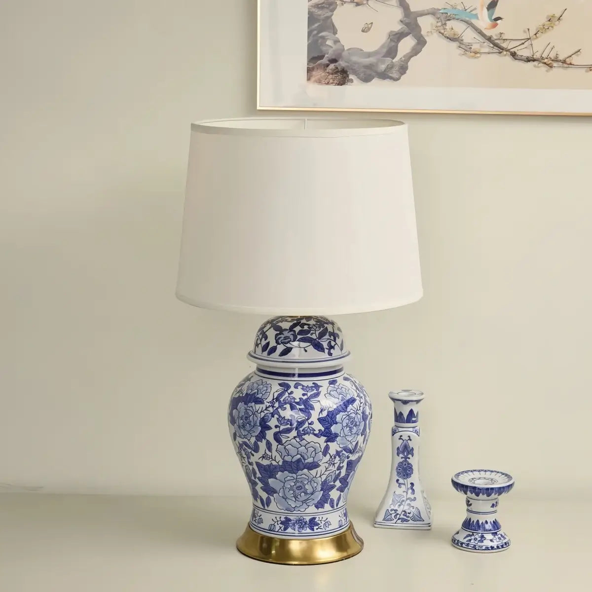 Irondale Vintage Table Lamp--Ceramics & Metal for Living Room