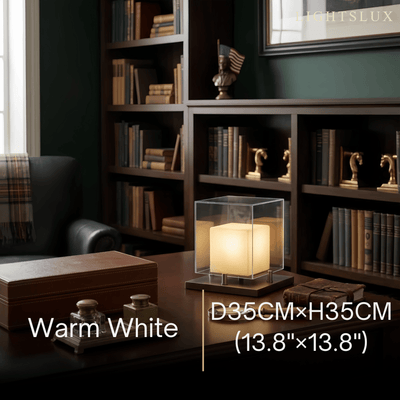 Alba Designer Table Lamp -- Glass & Alabaster with Stainless Steel for Study Room