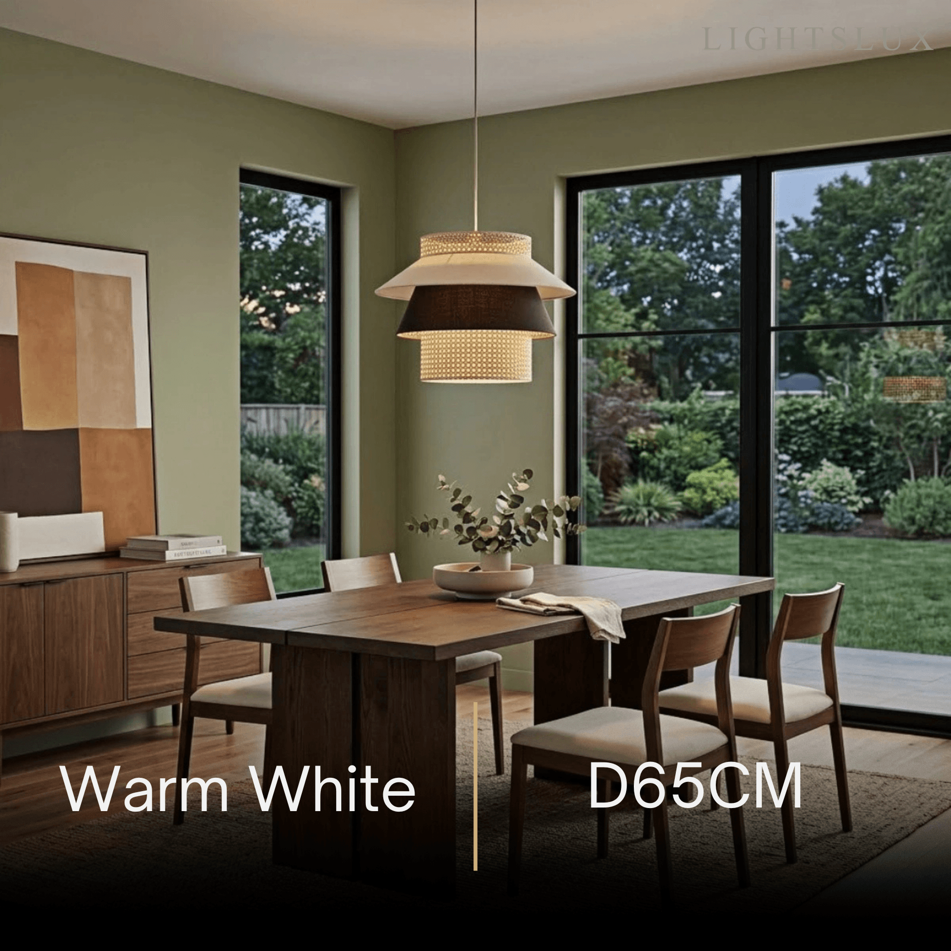 Bamburo Farmhouse Cylinder Pendant Lamp