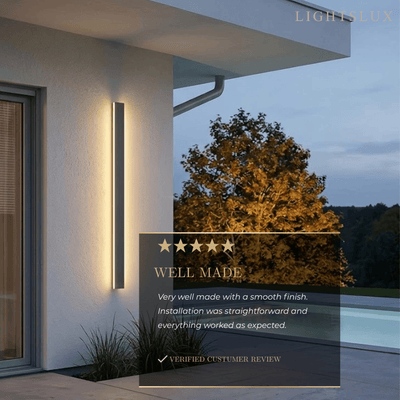 Arcato Minimalist Wall Lamp – Waterproof Linear for Outdoor