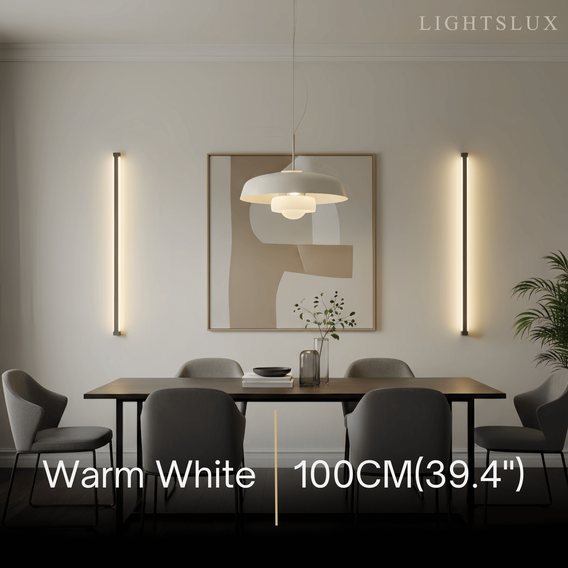 Arcato Modern Linear LED Wall Lamp – Black Wall-Mounted Light for Living Room