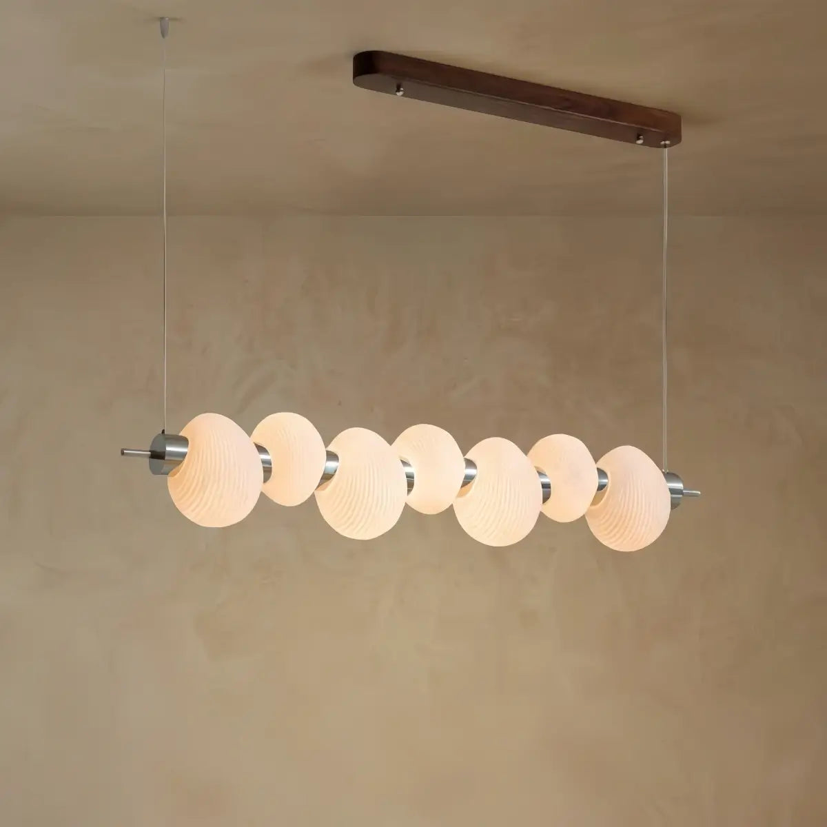 Vetro Retro Linear Glass Pendant Light -- White Or Clear for Dining Room