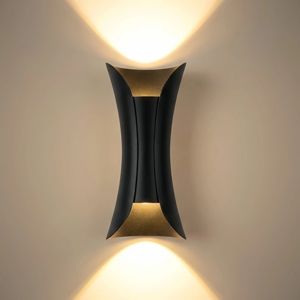 Modern Curved Outdoor Wall Mounted Led Light Dimensionb