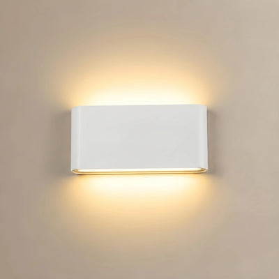 Minimalist Rectangular Outdoor Wall Lamp - Black Metal for Patio