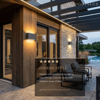 Irondale Minimalist Rectangular Outdoor Wall Lamp