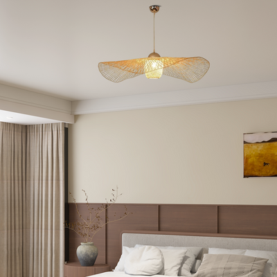 Bamburo Modern Pendant Light - Rattan