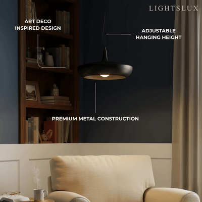 Crema Natural Black/White/Green Bowled Pendant Light