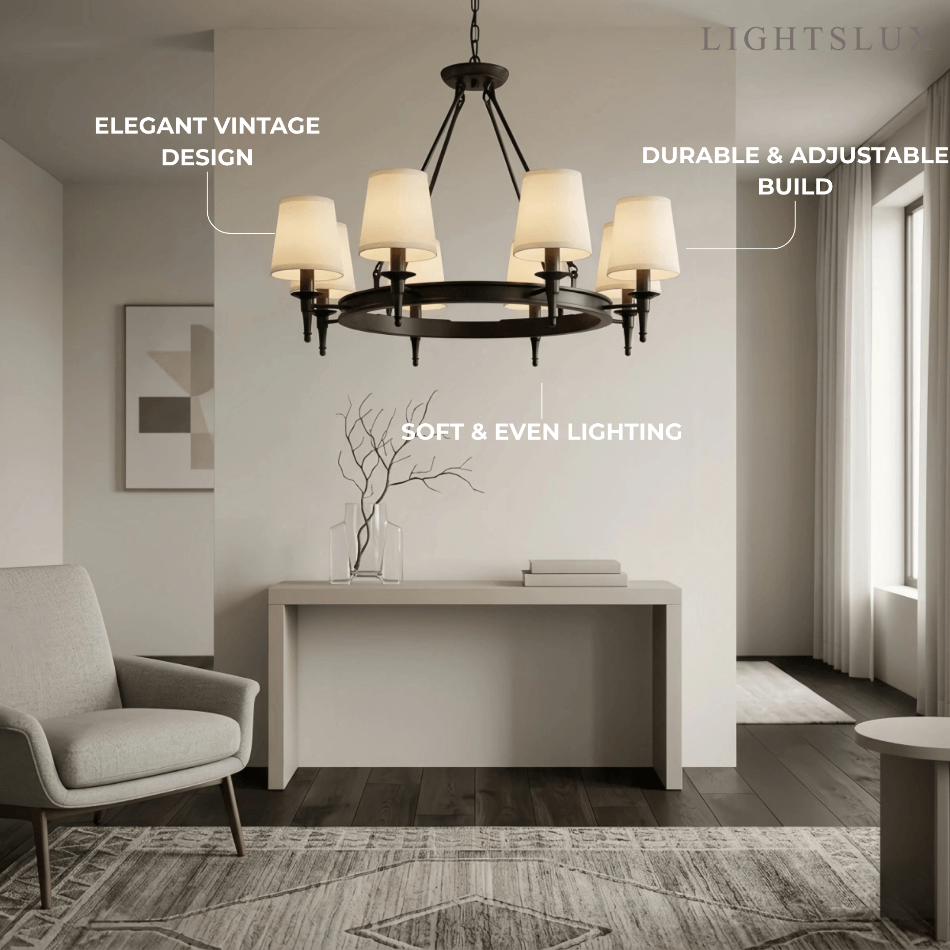 Nebula Vintage Black Chandelier
